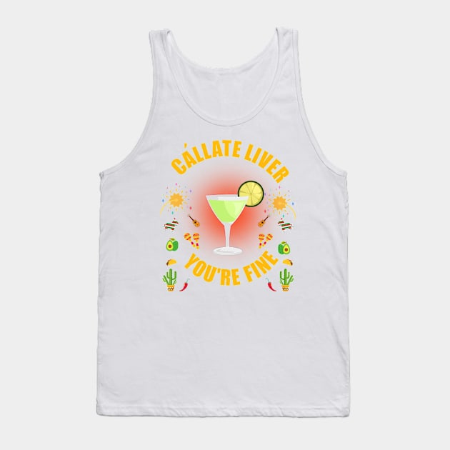 Cinco De Mayo Menu Gimlet Food Mexican Drink Alcoholic Party Tank Top by familycuteycom